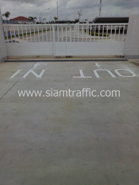 Road marking Thai Dec Factory อีสเทิร์นซีบอร์ด จังหวัดระยอง